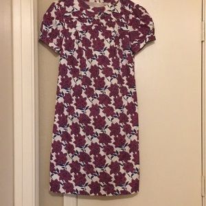 Print floral dress. Cotton nylon.